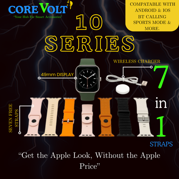 Real Apple Look Series 10 Smart Watch – 7 Straps, 7 Days of Style